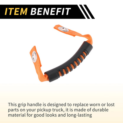 2 x Roll Bar Grab Handles for Jeep Wrangler Roof Rope Handle - Orange
