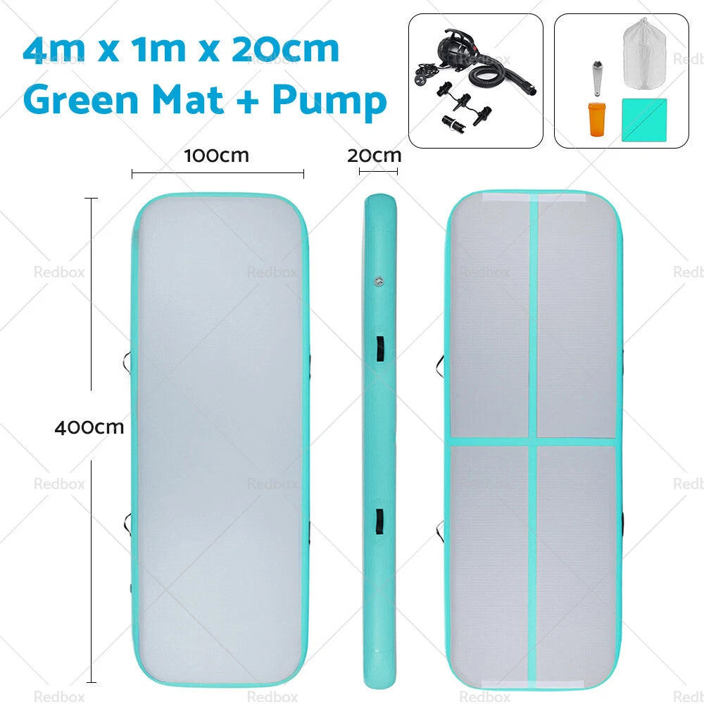 Air Track Mat with Pump for Swimming Pools, Parkour & Entertainment