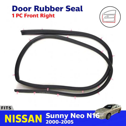 Door Rubber Seal Front Right Fits Nissan Sunny Sentra Neo N16 4D Sedan 2000-05