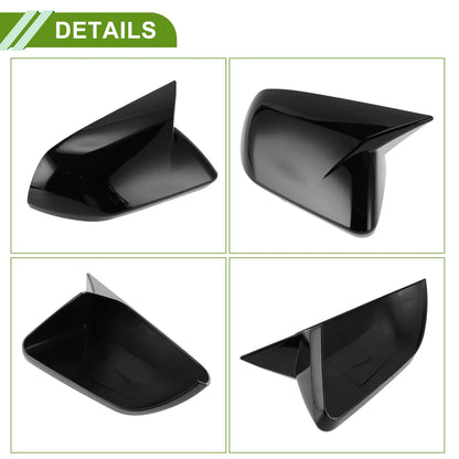 Gloss Black Mirror Cover Caps for Ford Mustang (2015-2023)