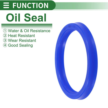Oil Seal 53x63x7mm TPU Rotary Shaft Seal Blue 5 pcs for Vehicle