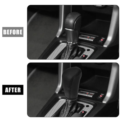 Black Faux Leather Gear Shift Knob Cover for Subaru Forester (2014-2023)