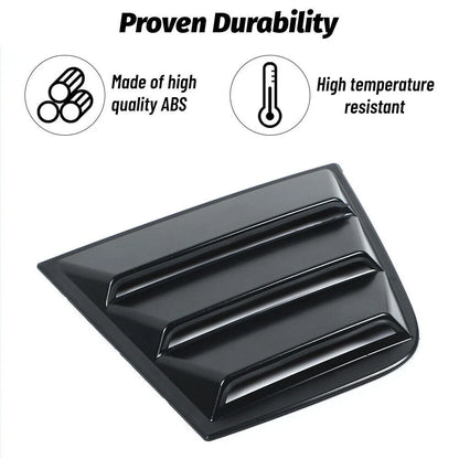 Side Rear Window Louver Shutter Cover Trim Black for Dodge Charger (2011–2023)