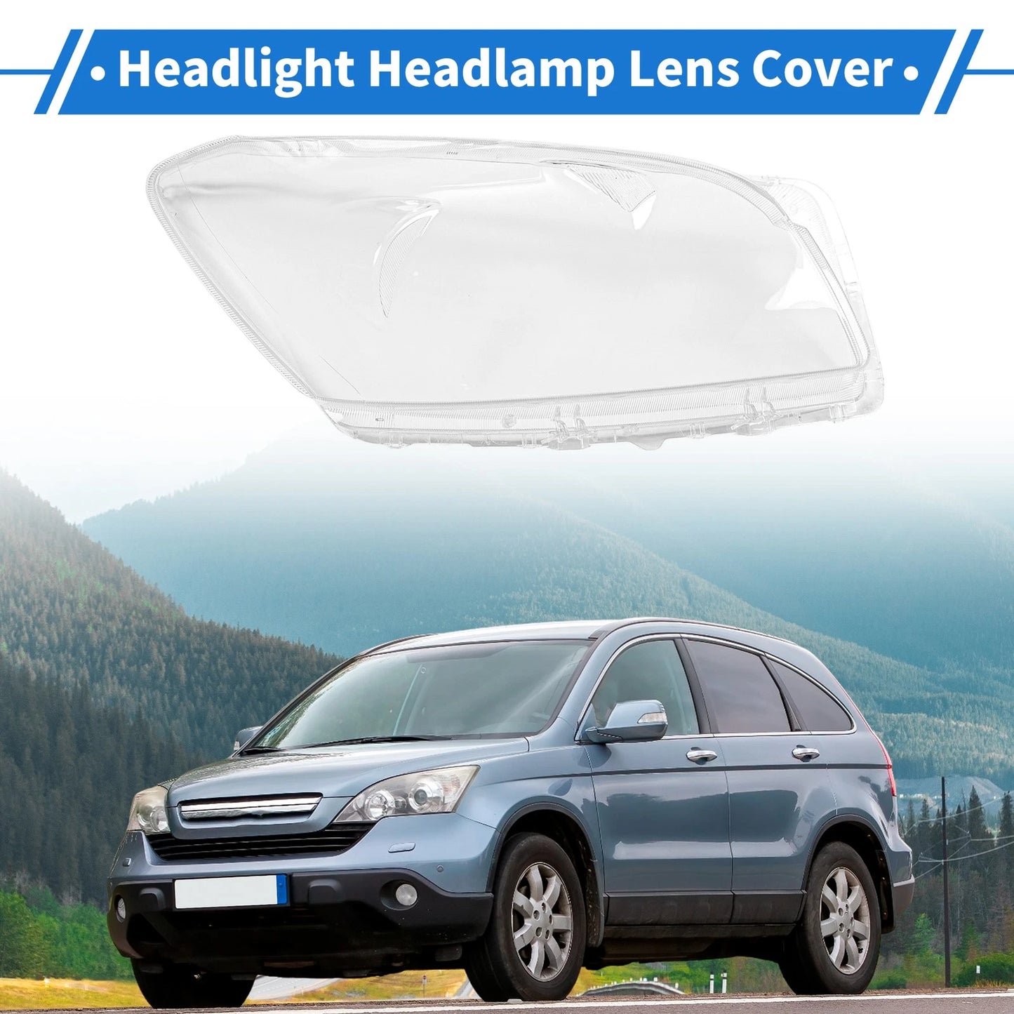 1 Pcs Car Front Right Headlight Lens Cover for Toyota RAV4 (2009–2012)