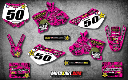 KTM 50 Graphics PINK METAL STYLE Stickers (2002-2008)