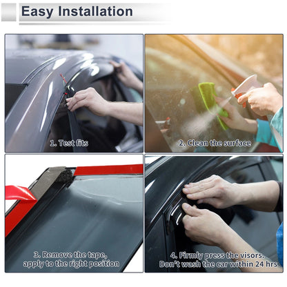 Window Deflectors 1 x Set for Nissan Altima (2013-2018) Black Side Vent Visor