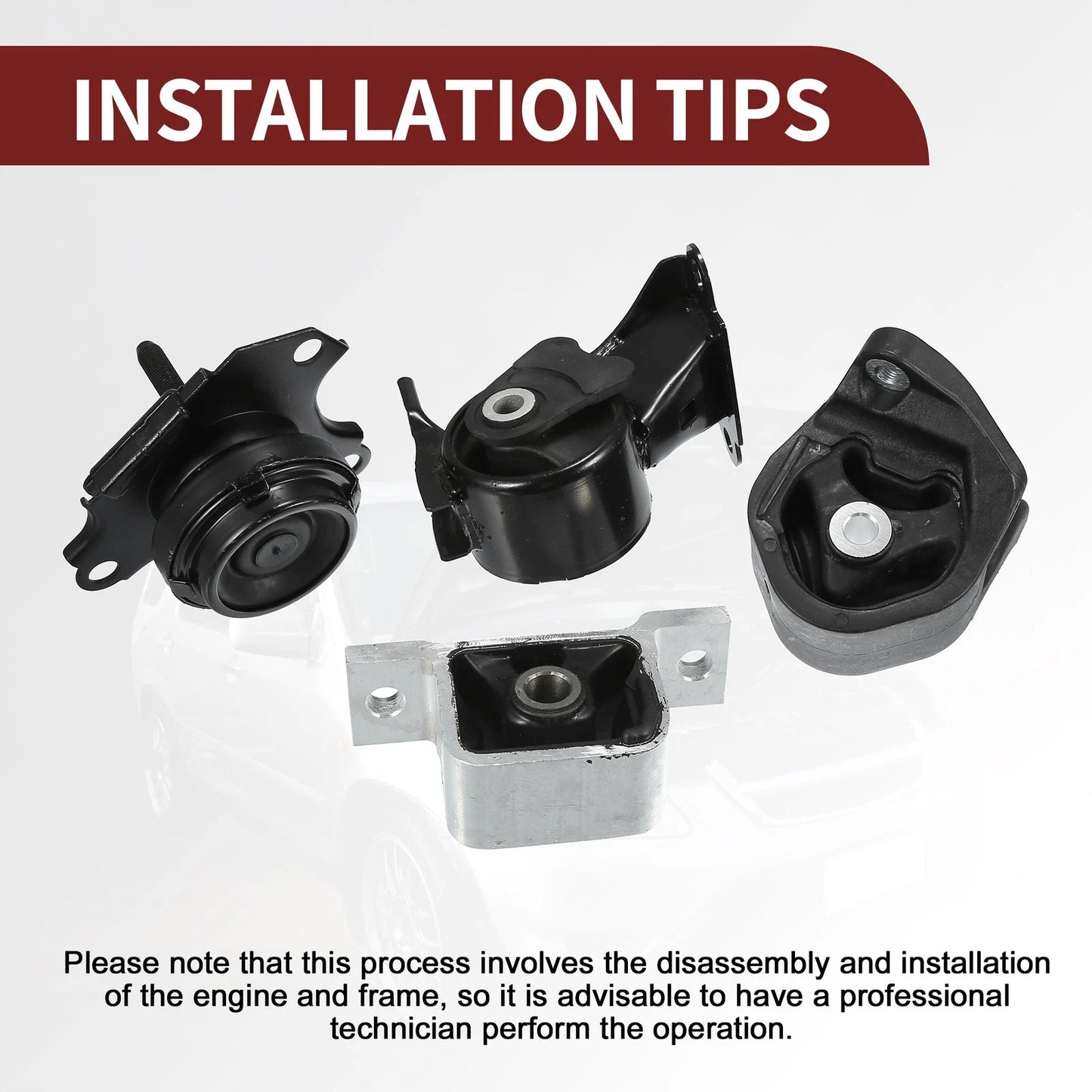 Engine Motor Trans Mount Set for Honda CRV 2.4L 4WD (2002-2006)