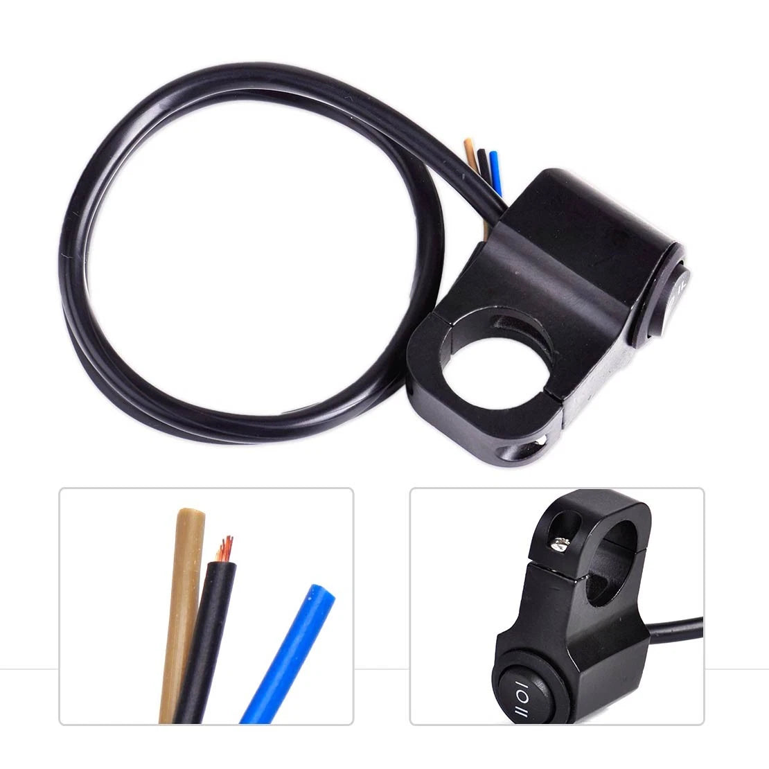 Handlebar Headlight Switch for Motorcycle - 7/8" 22mm (Fits Various Models)