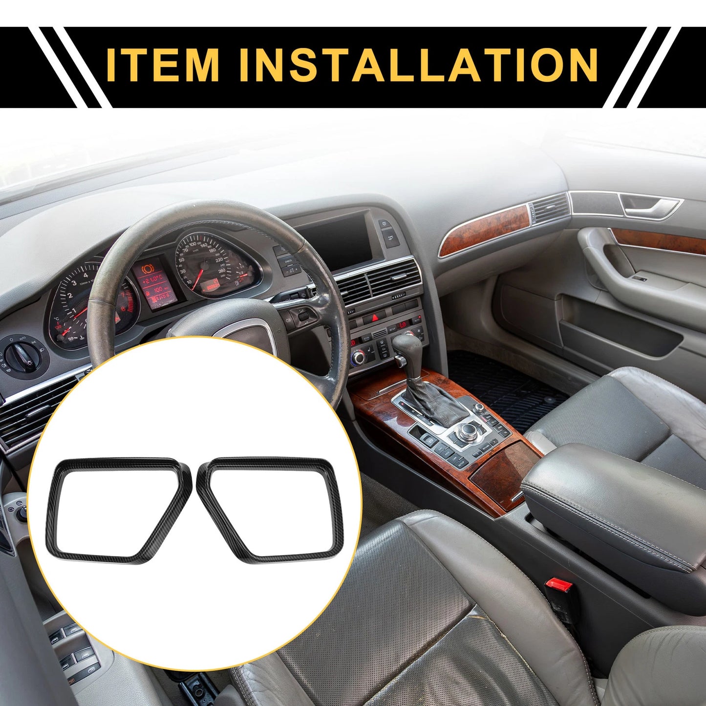 Carbon Fiber Side Door Mirror Visor Trim for Ford F-150 (2021-2024)