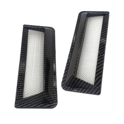 Carbon Fiber Style Hood Vent Louvers for Universal Car Decor