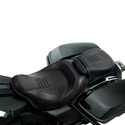 Gel Driver Passenger Seat for Harley Road King Touring Street Glide (2009-2023)