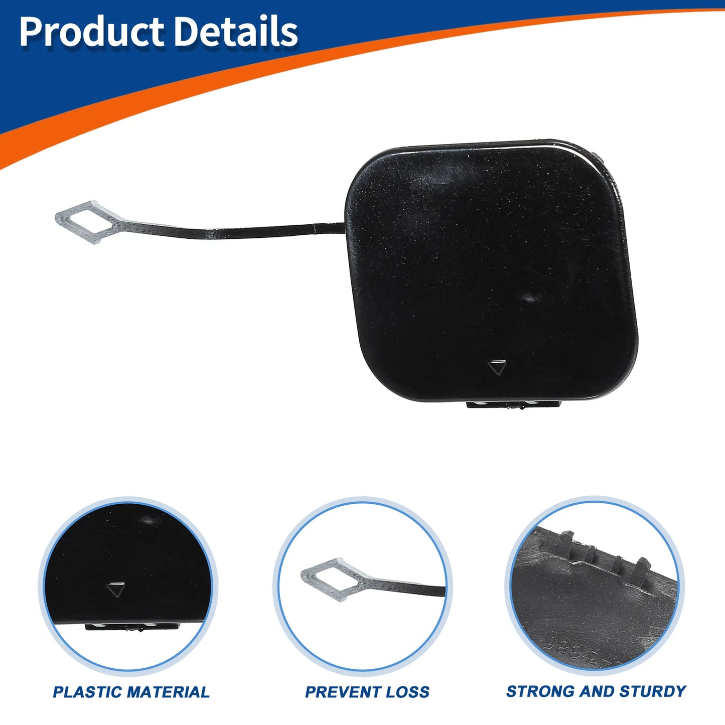 Rear Tow Hook Cover for Mercedes-Benz B-Class (2012-2019) - Black