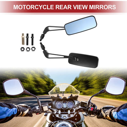 M8/M10 Motorcycle Rear View Mirror Black Aluminum Alloy for Motorcycle