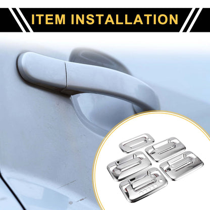 Exterior Door Handle Cover Set for Ford F-150 (2004-2014) Silver Tone
