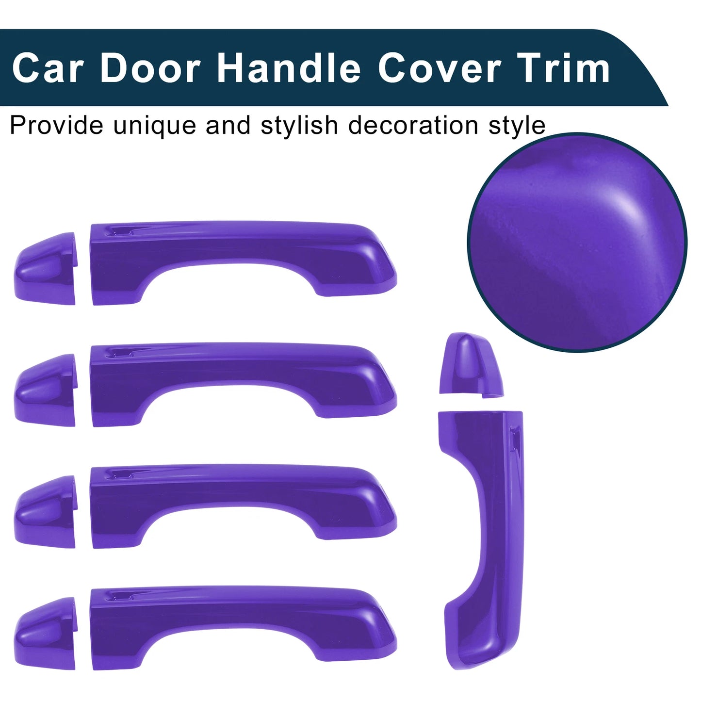 Door Handle Cover Trim for Jeep Wrangler JL (2018-2023) - Purple 1 Set
