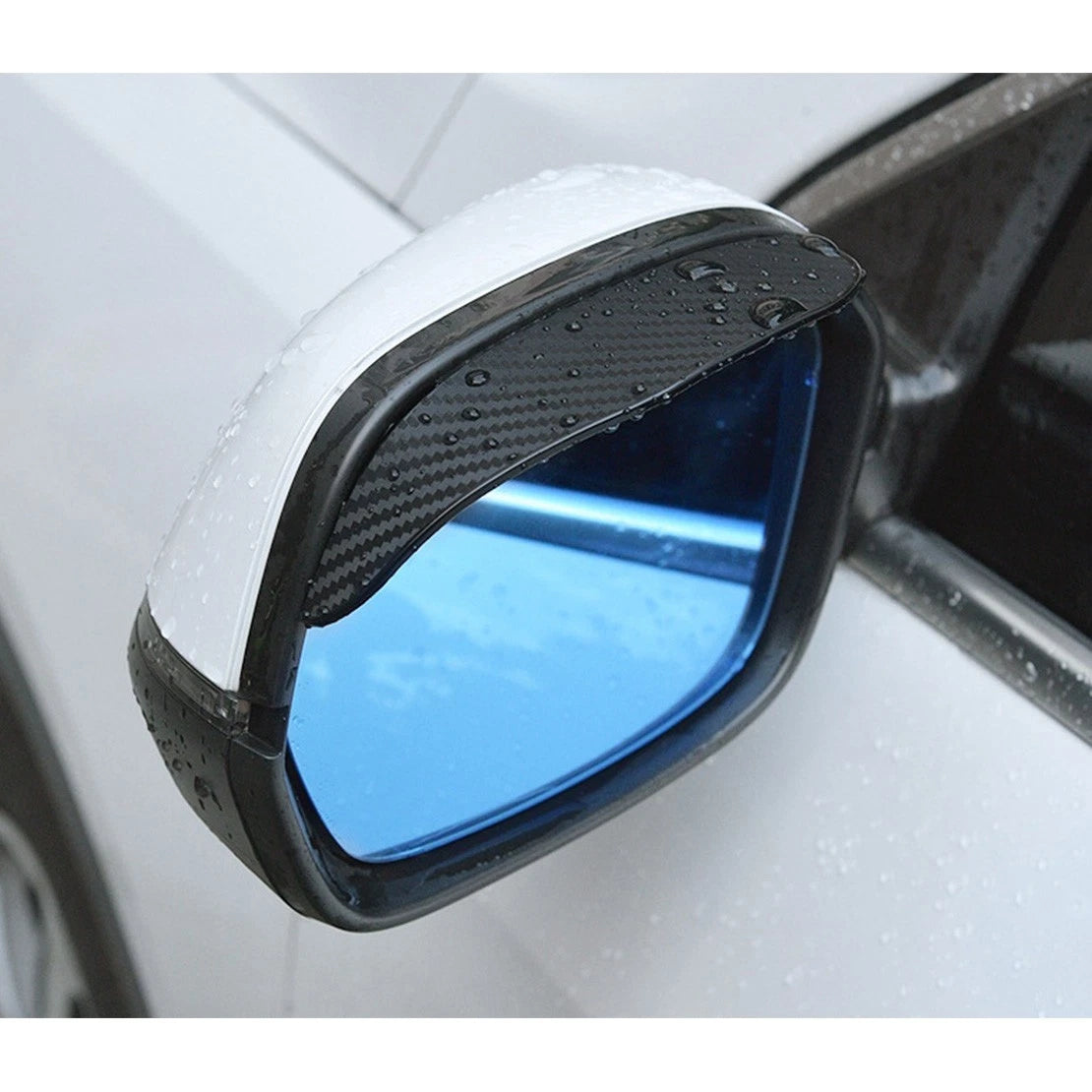 Carbon Fibre Rear View Side Mirror Rain Visor Guards for SUV