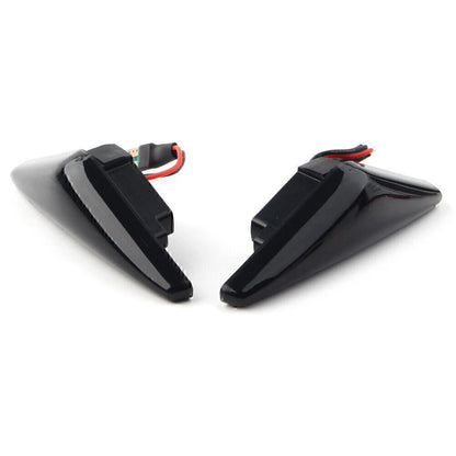 Dynamic Flow Black Marker Side Turn Signal LED Amber Lights for Ford Focus (1998-2004)
