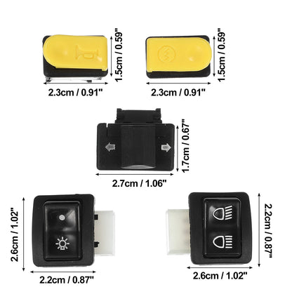 1 Set Motorcycle Handlebar Switches Start Switch Set for Honda Black Yellow