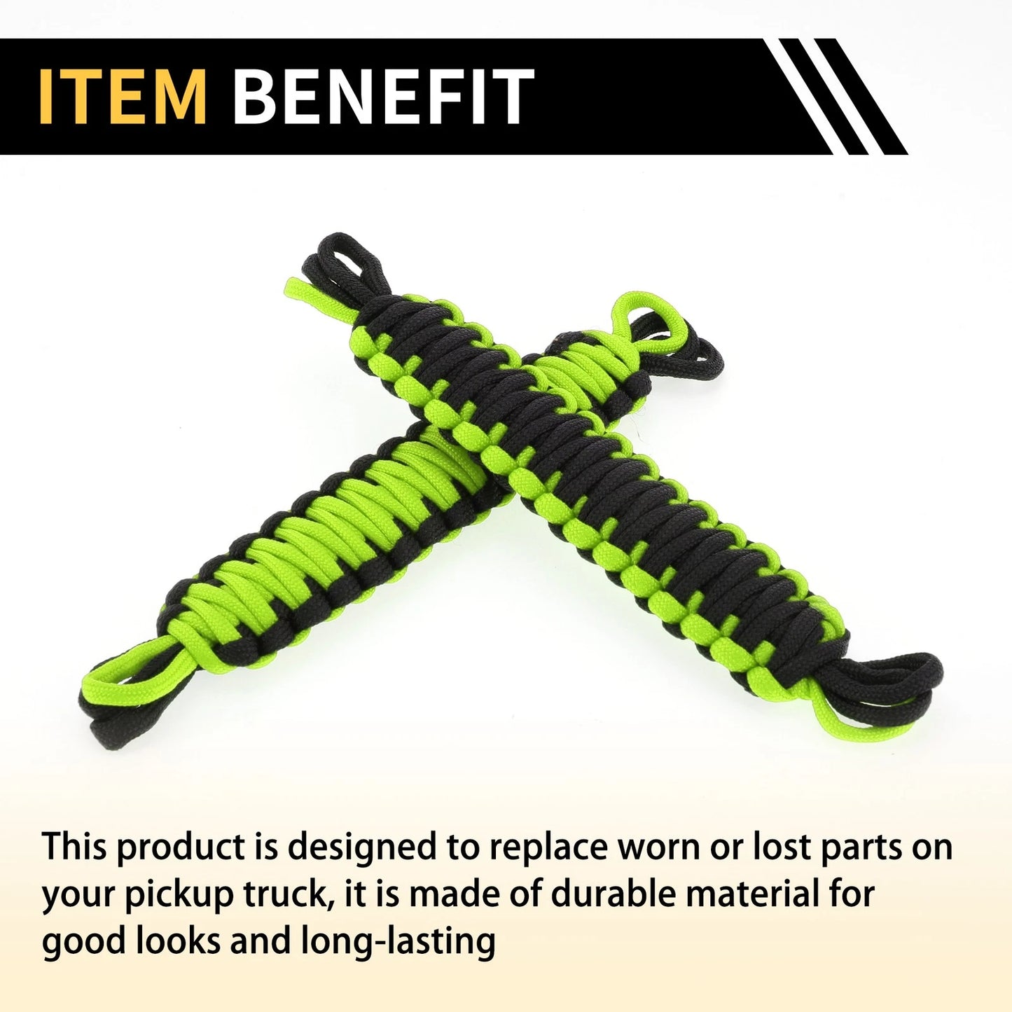 2 x Door Limiting Straps for Jeep Wrangler TJ JK (2007-2018) - Black & Deep Green