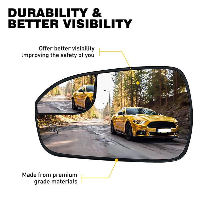 Heated Left & Right Side View Mirror Glass Assembly for Ford Fusion (2013-2020)