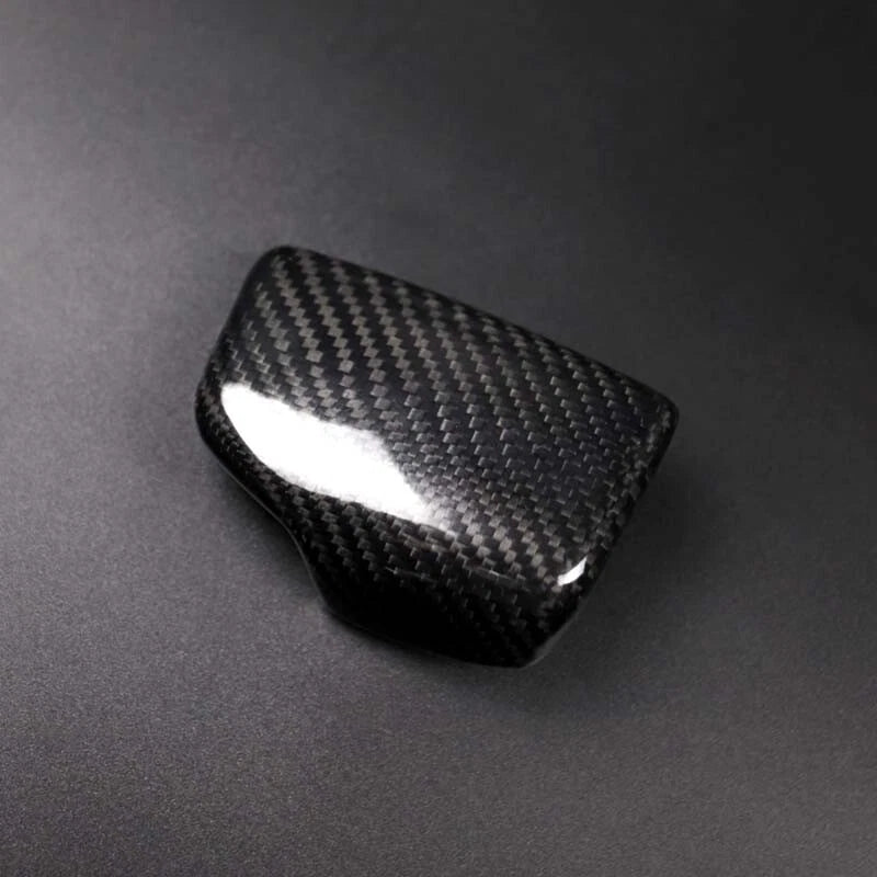 Real Carbon Fiber Gear Shift Knob Head Cover Trim For Audi A4 S4 B9 2016-2018