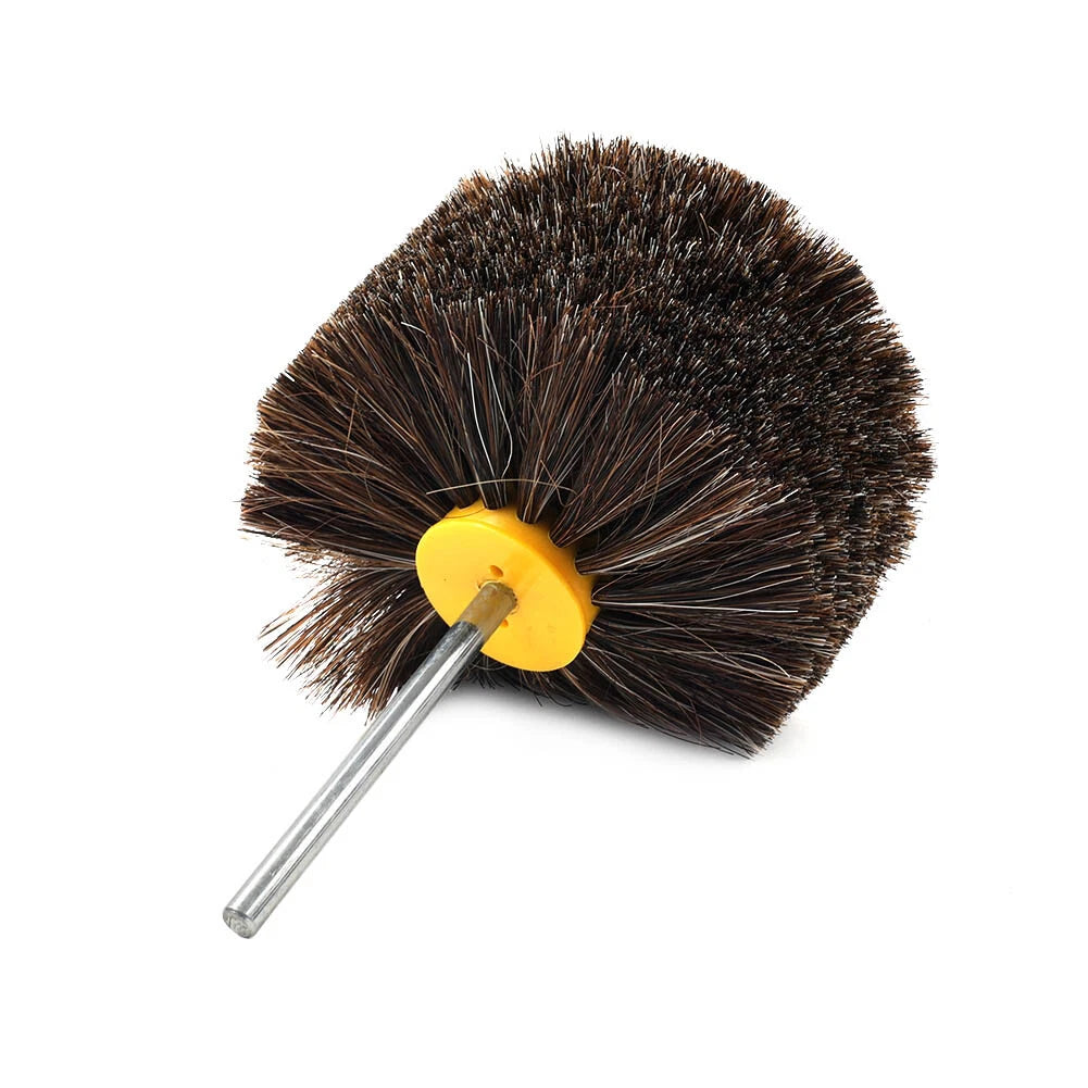 4" Horsehair Polishing Wheel Buffing Brush for Wood & Metal Rotary Tool