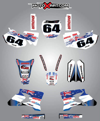 Custom Graphic Kit for Yamaha YZ 450F (2003-2005) - Aussie Pride Stickers