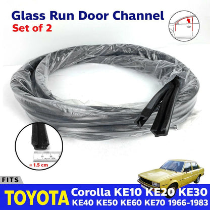 Fits Toyota Corolla KE10 KE20 KE30 KE70 Window Glass Door Run Channel Felt x2