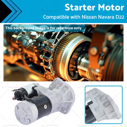 Starter Motor for Nissan Navara D21 D22 TD24 TD25 TD27 QD32 2.5-3.2L Diesel