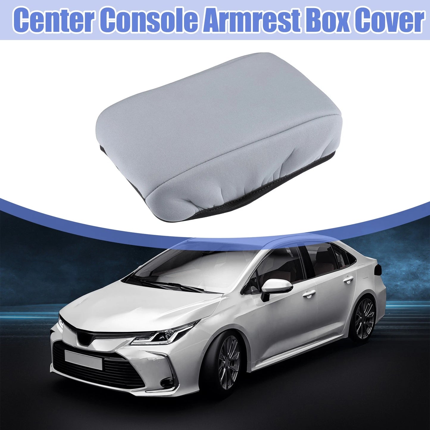 Center Console Armrest Box Cover for Toyota Corolla (2013-2023) Gray Protector