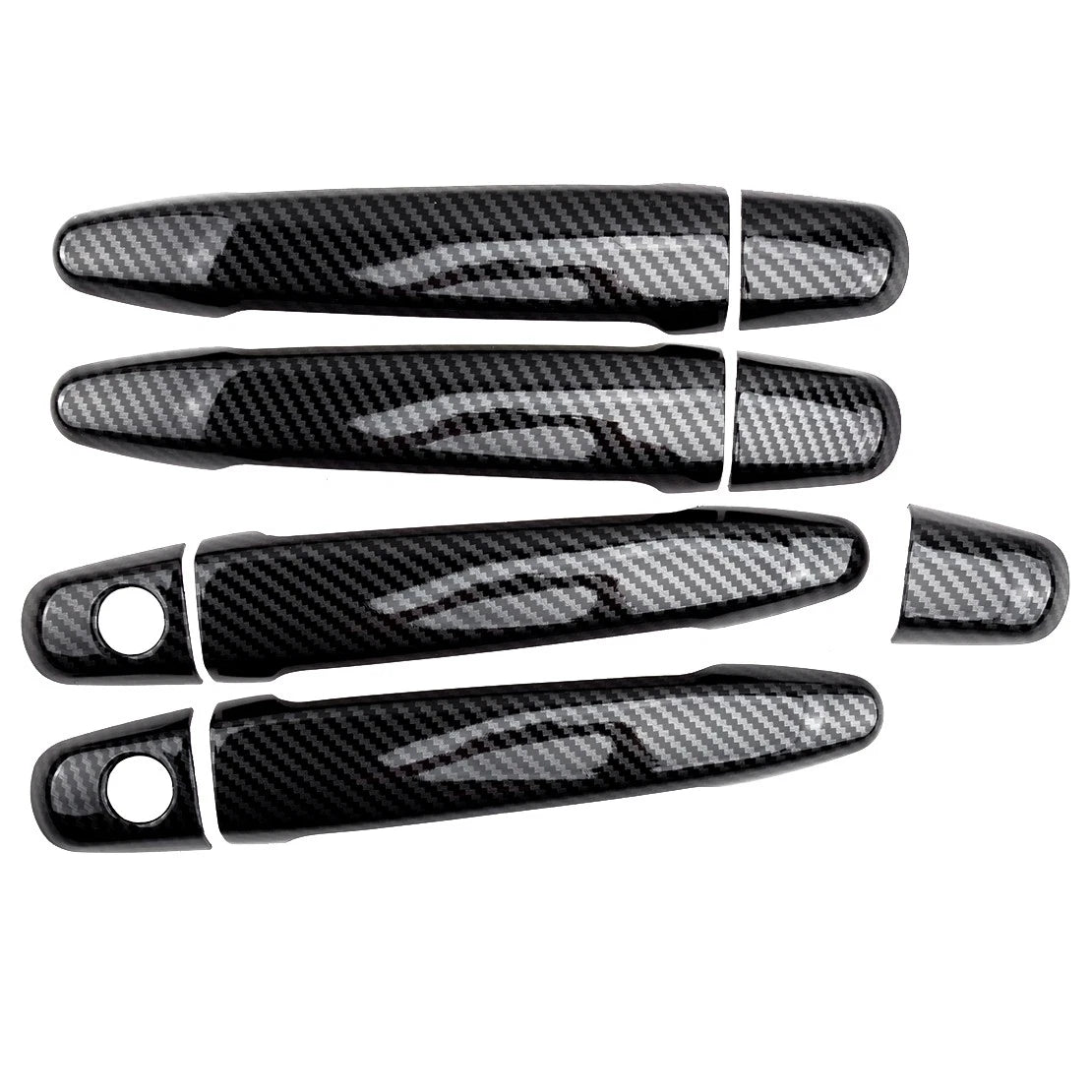 9 x Carbon Fiber Style Side Door Handle Covers for Toyota Tacoma (2005-2015)
