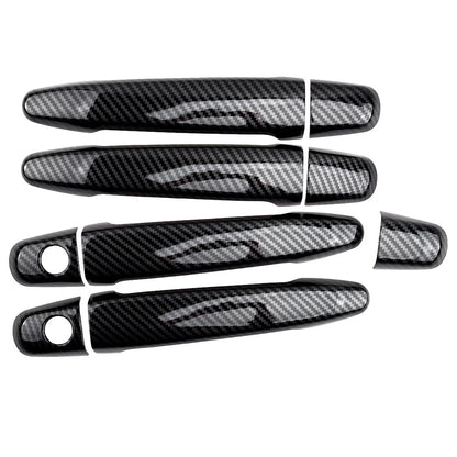 9 x Carbon Fiber Style Side Door Handle Covers for Toyota Tacoma (2005-2015)