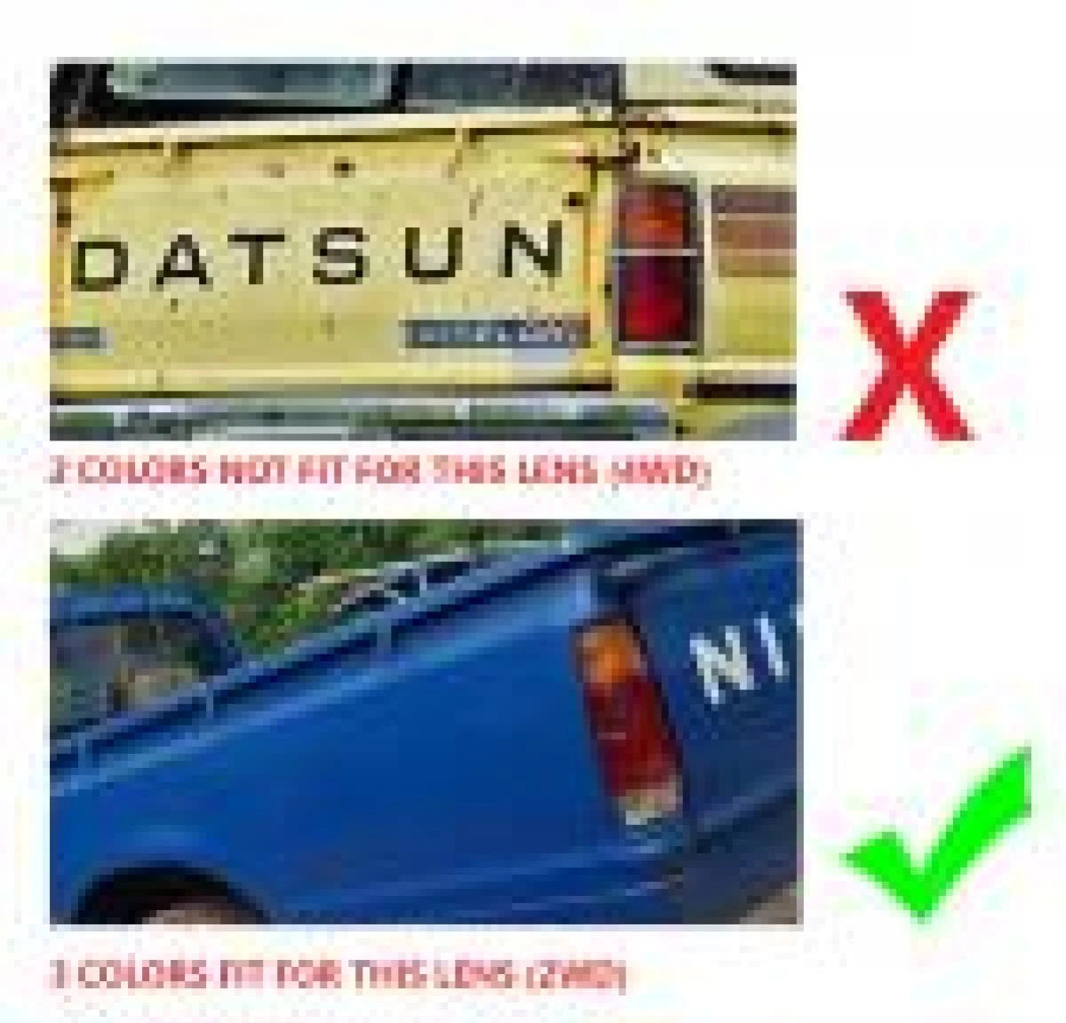 Left Rear Tail Light Lens for Nissan Datsun 720 2WD (1980-1986)