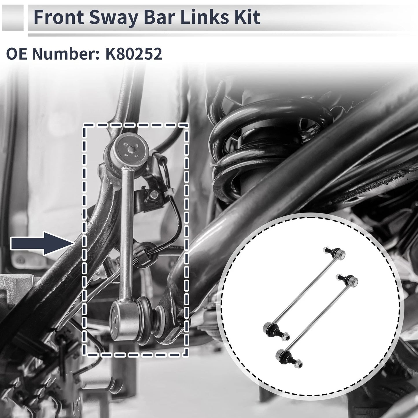 Front Stabilizer Bar Links No Bushing for CHEVROLET COBALT (2005-2010)