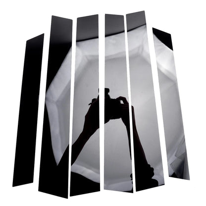 6 x Door Window Pillar Post Piano Covers for Honda CR-V (2007-2011)