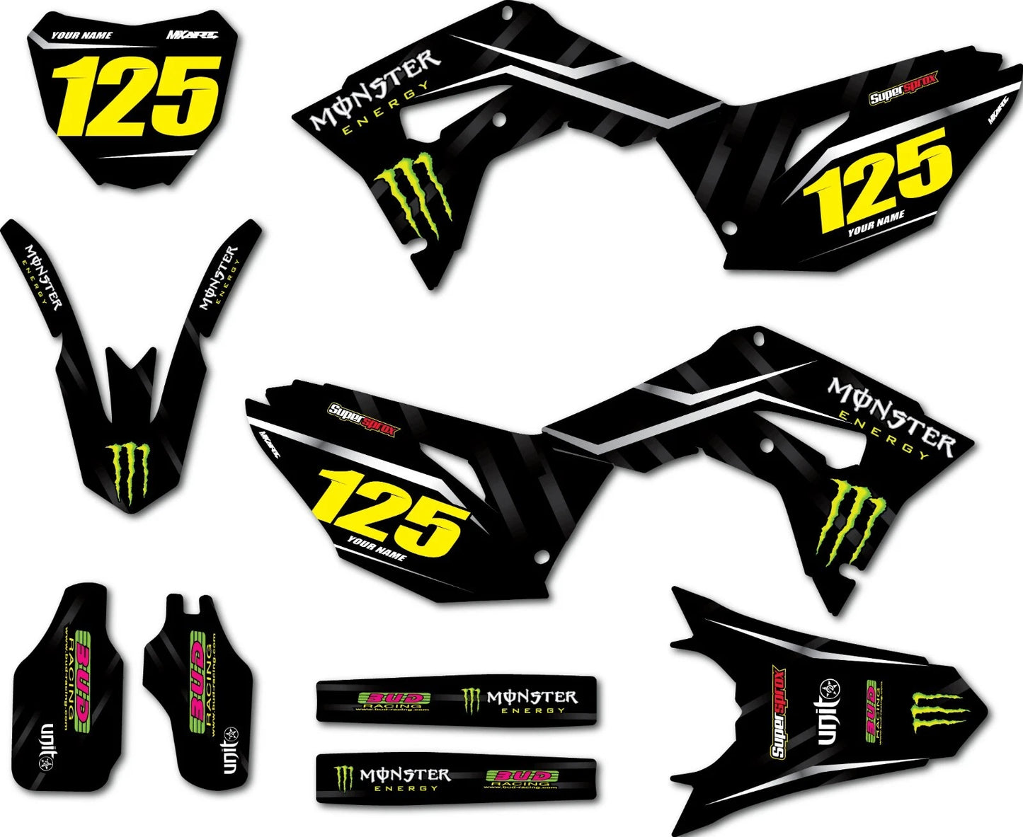 Full Custom Graphic Decals for Honda CRF 450R (2017-2020)