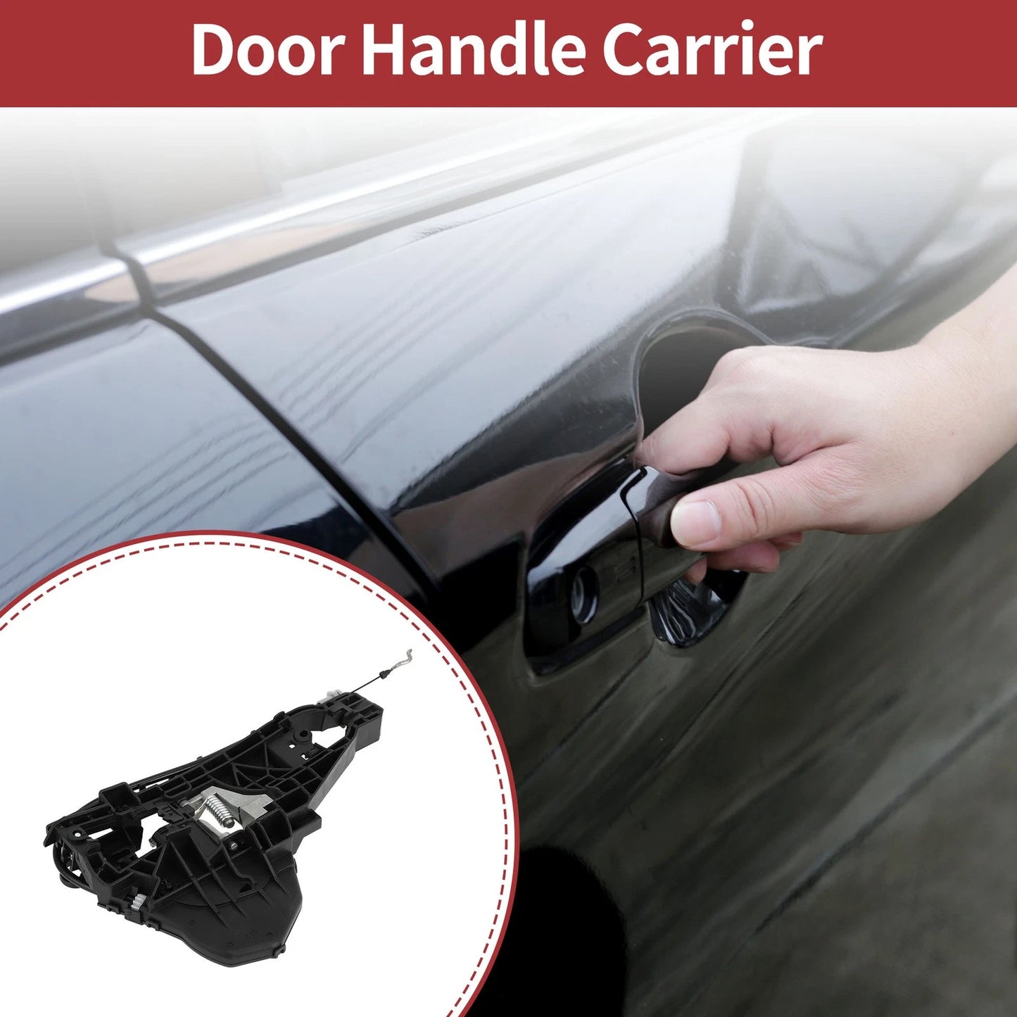 Front Right Car Door Handle Carrier for Mercedes-Benz W251 (2006-2013) Black