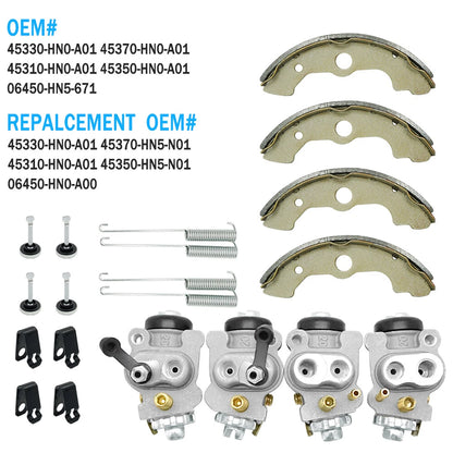 Front Brake Wheel Cylinders & Shoes Pin for Honda Foreman 450 TRX450 (1998–2004)