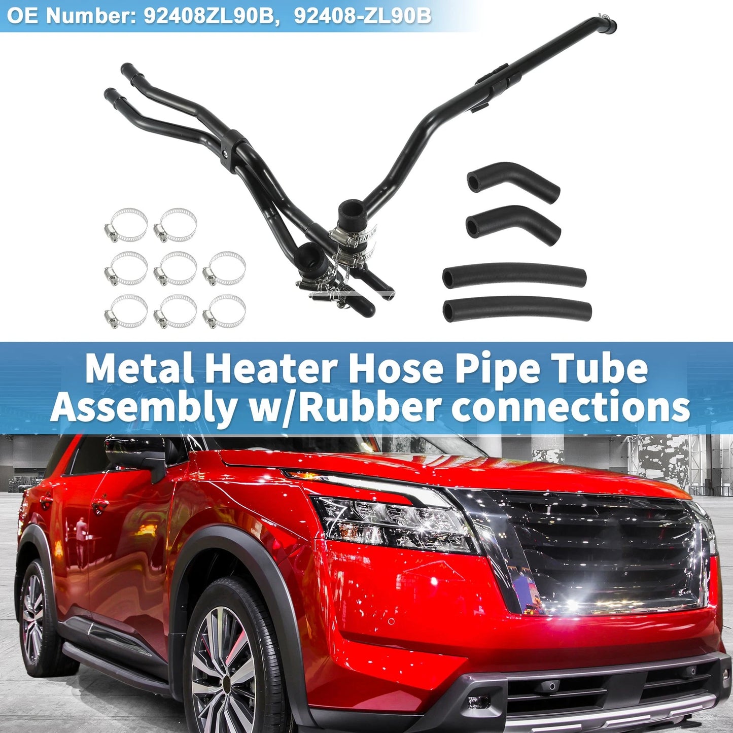 Radiator Expansion Tank Hose Pipe Set for Nissan Pathfinder (2005-2012)