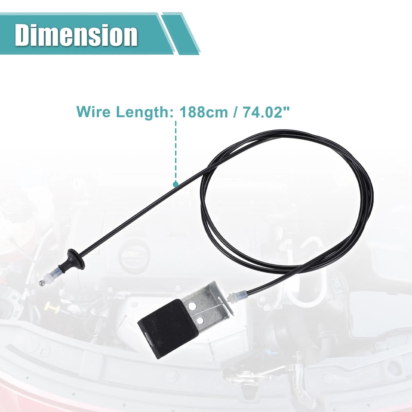 Hood Release Cable for Chevrolet Colorado (2004-2012) Black