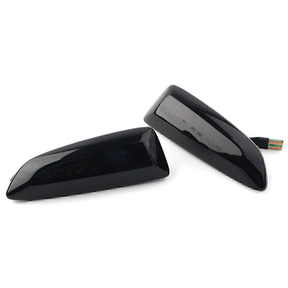 ABS Black Dynamic Amber LED Front Side Marker Lights for Opel Astra (2010-2019)