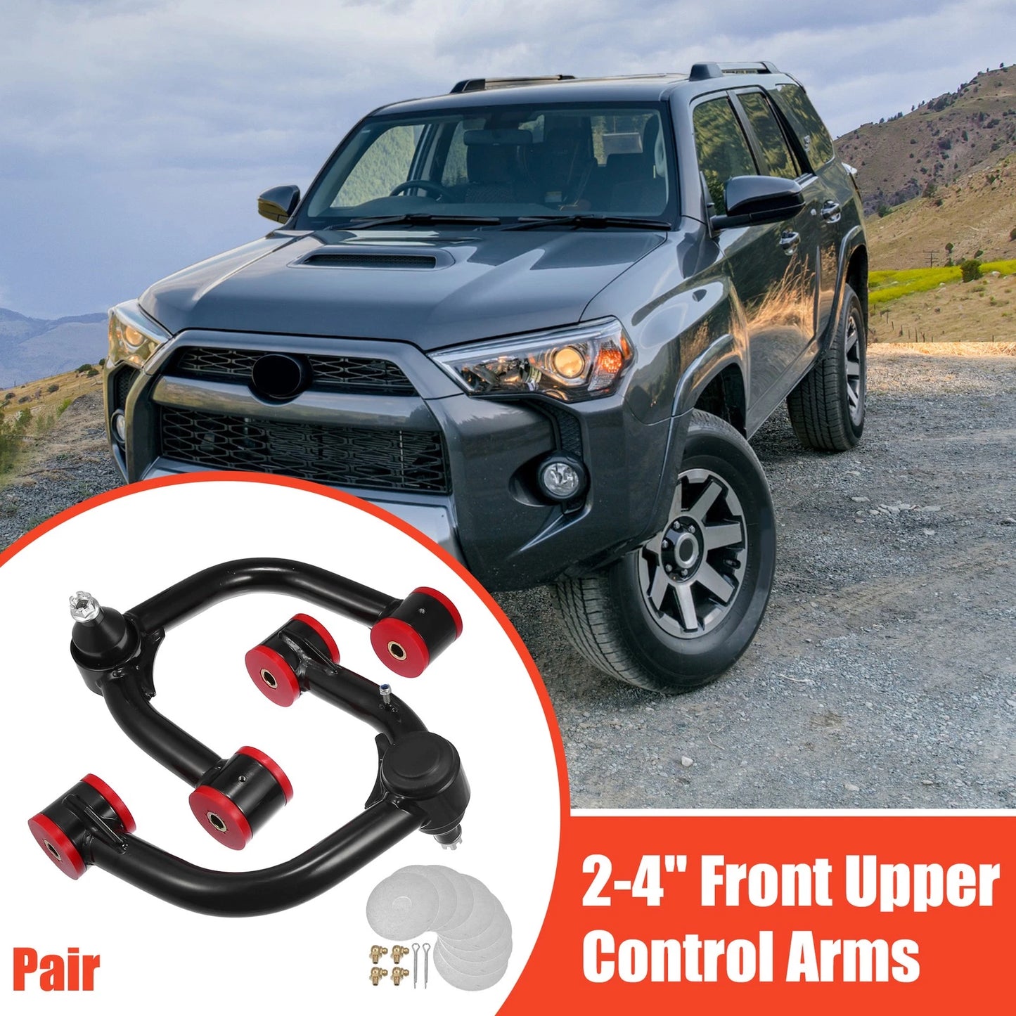 Front Upper Control Arm 2 x for Toyota 4Runner (2003-2022) Ball Joint Lift Kit