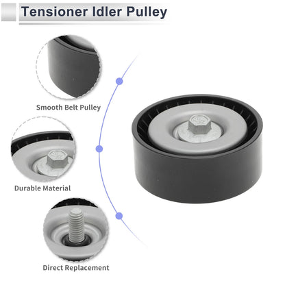 Drive Belt Idler Pulley for Ford Mondeo (2010-2020) Black 1 x Piece