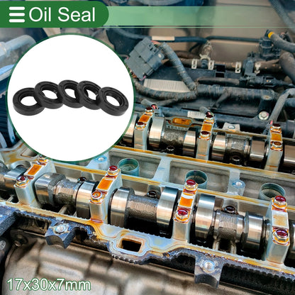 Oil Seal / 5 Pcs / Seal Ring NBR Rubber 17x30x7mm for Car
