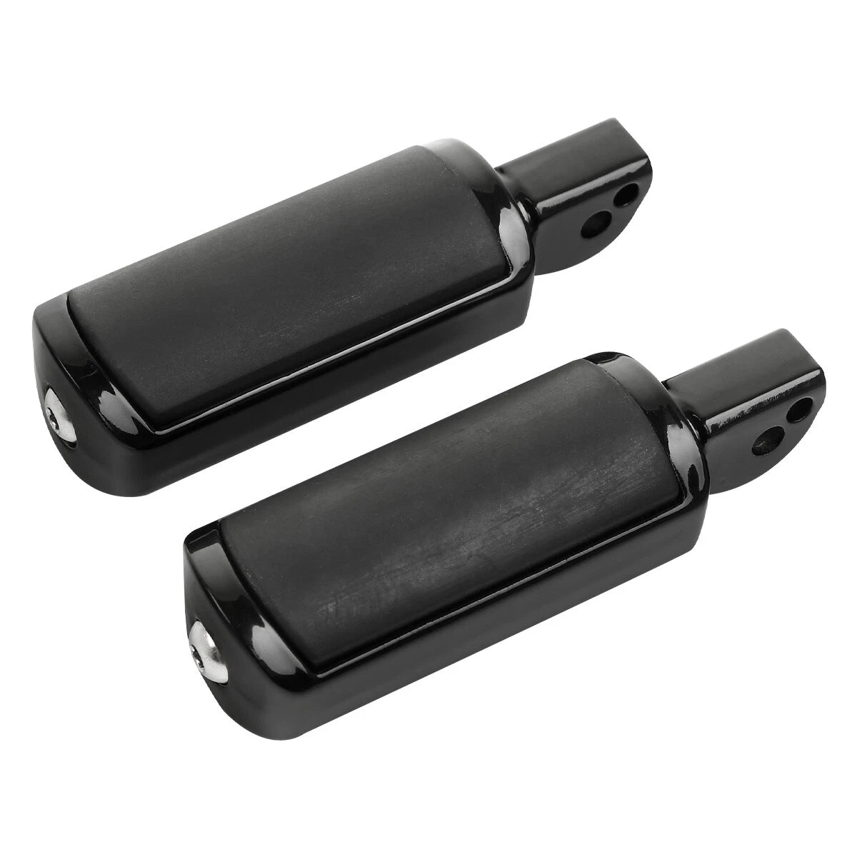 Black Passenger Footpegs for Harley Softail Deluxe Fat Bob (2018-2025)