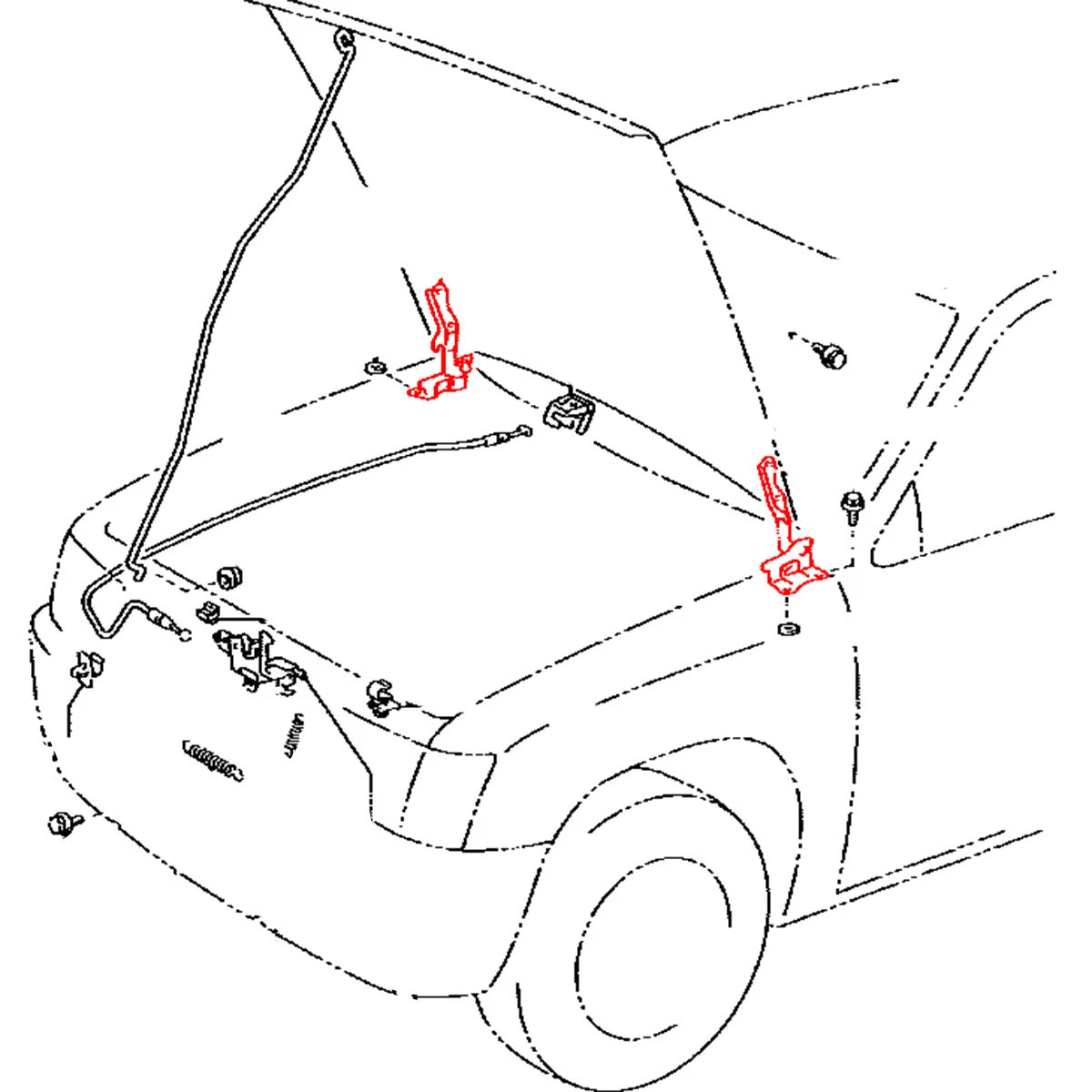 Bonnet  Hinge Set for Toyota Hilux 1997-2005