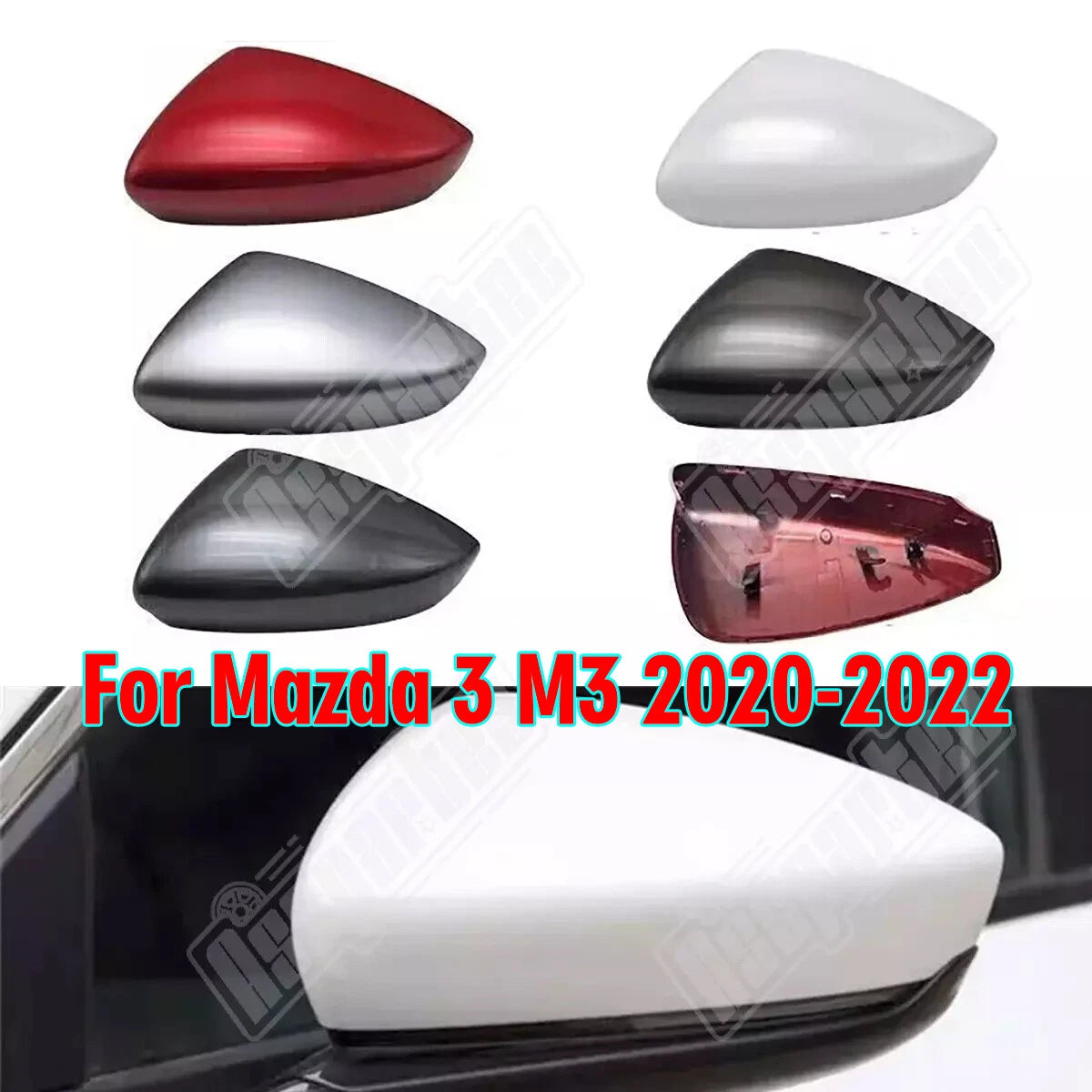 2 x Side Mirror Cap Covers for Mazda 3 (2020–2022)