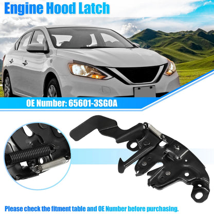 Black Hood Latch Lock NI1234127 for Nissan Sentra (2013-2019)