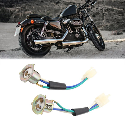2 x 3 Pins Motorcycle Headlight Light Wires Harness Connector Sockets for DY100