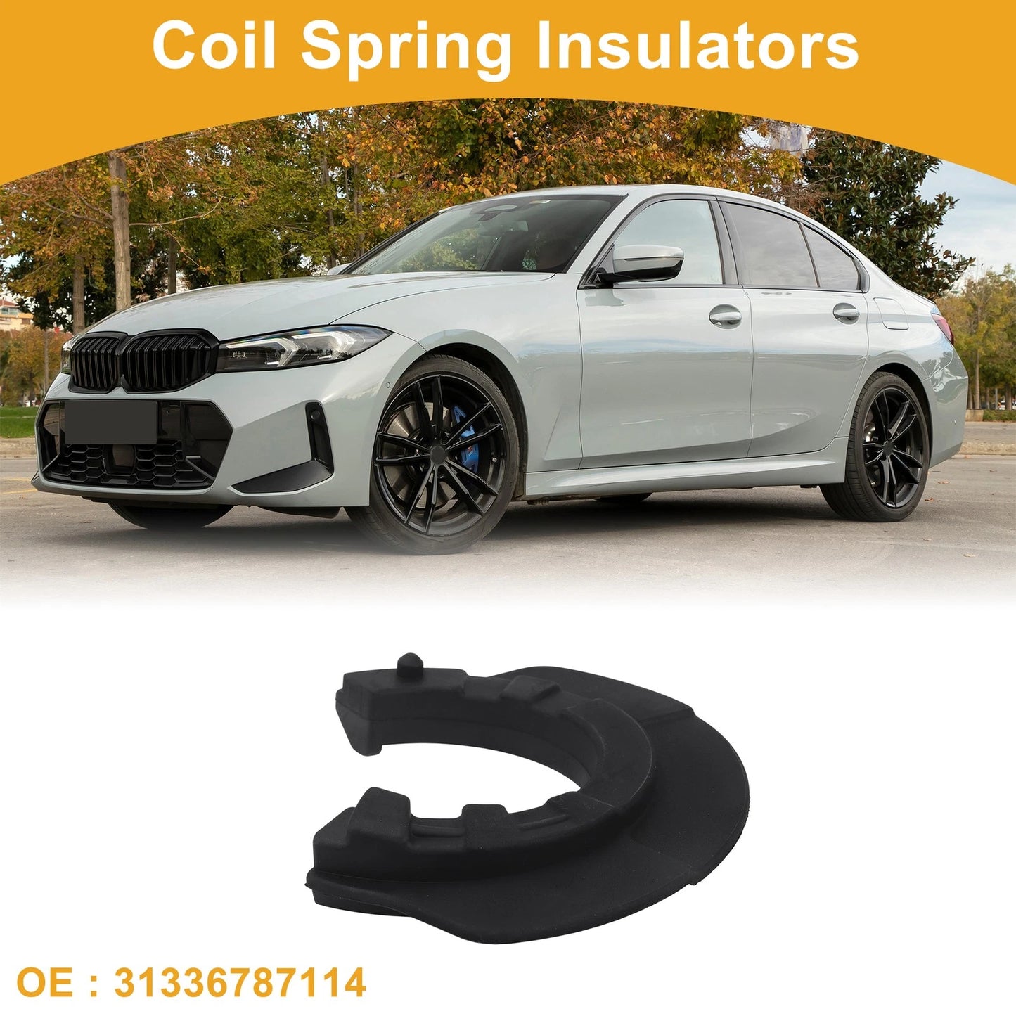 Coil Spring Insulators for BMW 320i 2013-2018 Rubber 1 x Pair